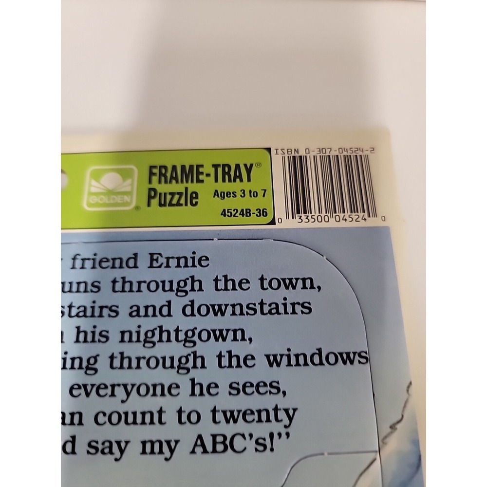 Vintage 1989 Sesame Street Wee Willie Ernie Frame-Tray Puzzle Golden Bert Ernie - Picture 3 of 3